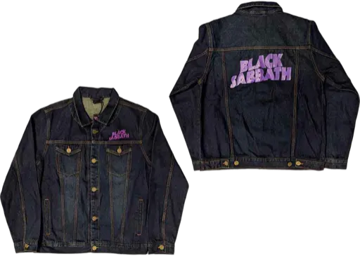 Black Sabbath · Wavy Logo Denim Jacket
