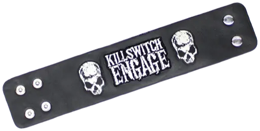 Killswitch Engage · Embroidered Logo Between Skulls Wristband