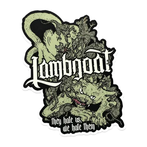 Lambgoat · They Hate Us Lambgoat Sticker