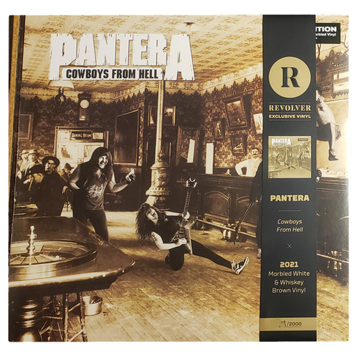 Pantera · Cowboys From Hell LP (ATCO, 2021 White & Whiskey Brown Marbled, No. 1460/2000) (M/M)