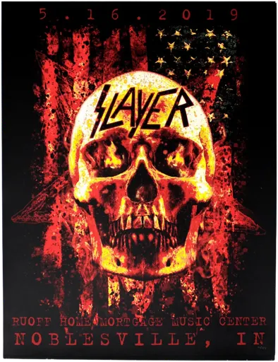 Slayer · 5.16.19 Noblesville IN Screenprint