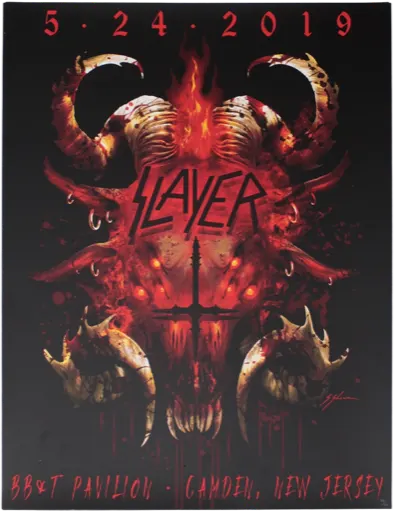 Slayer · 5.24.19 Camden NJ — Sam Shearon Screenprint