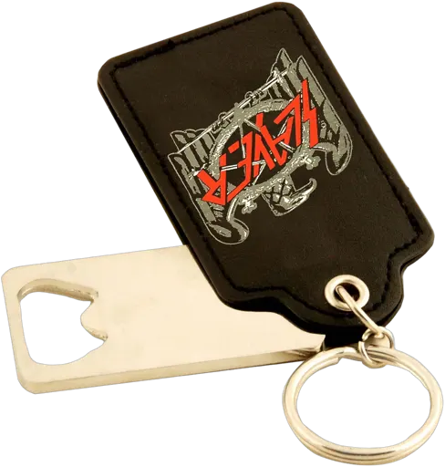 Slayer · Chrome Leather Key Chain w/ Bottle Opener
