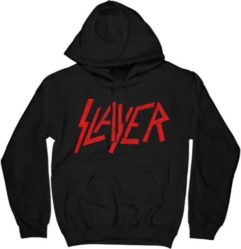 Slayer · Distressed Logo Hooded Sweatshirt