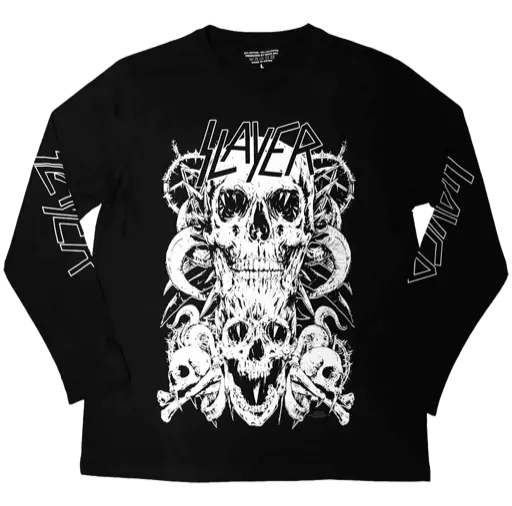 Slayer · White Skulls Long Sleeve