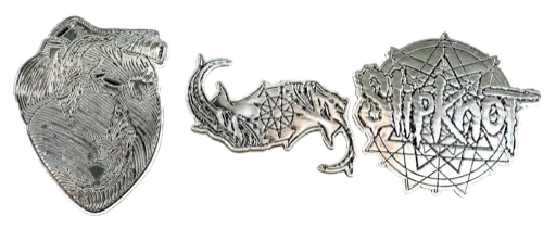 Slipknot · Enamel Pin Set Of 3 Pewter Pin Badge