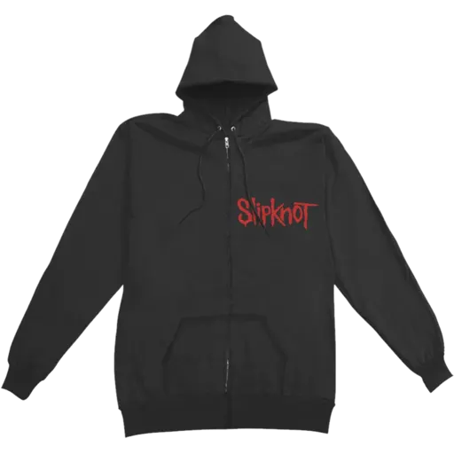 Slipknot · Skull Teeth (Back Print) Zippered Hooded Sweatshirt