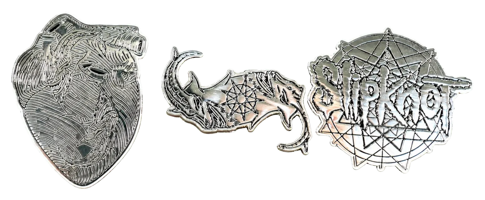 Slipknot · Enamel Pin Set Of 3 Pewter Pin Badge